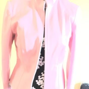 Small light pink leather “motorcycle” style jacket